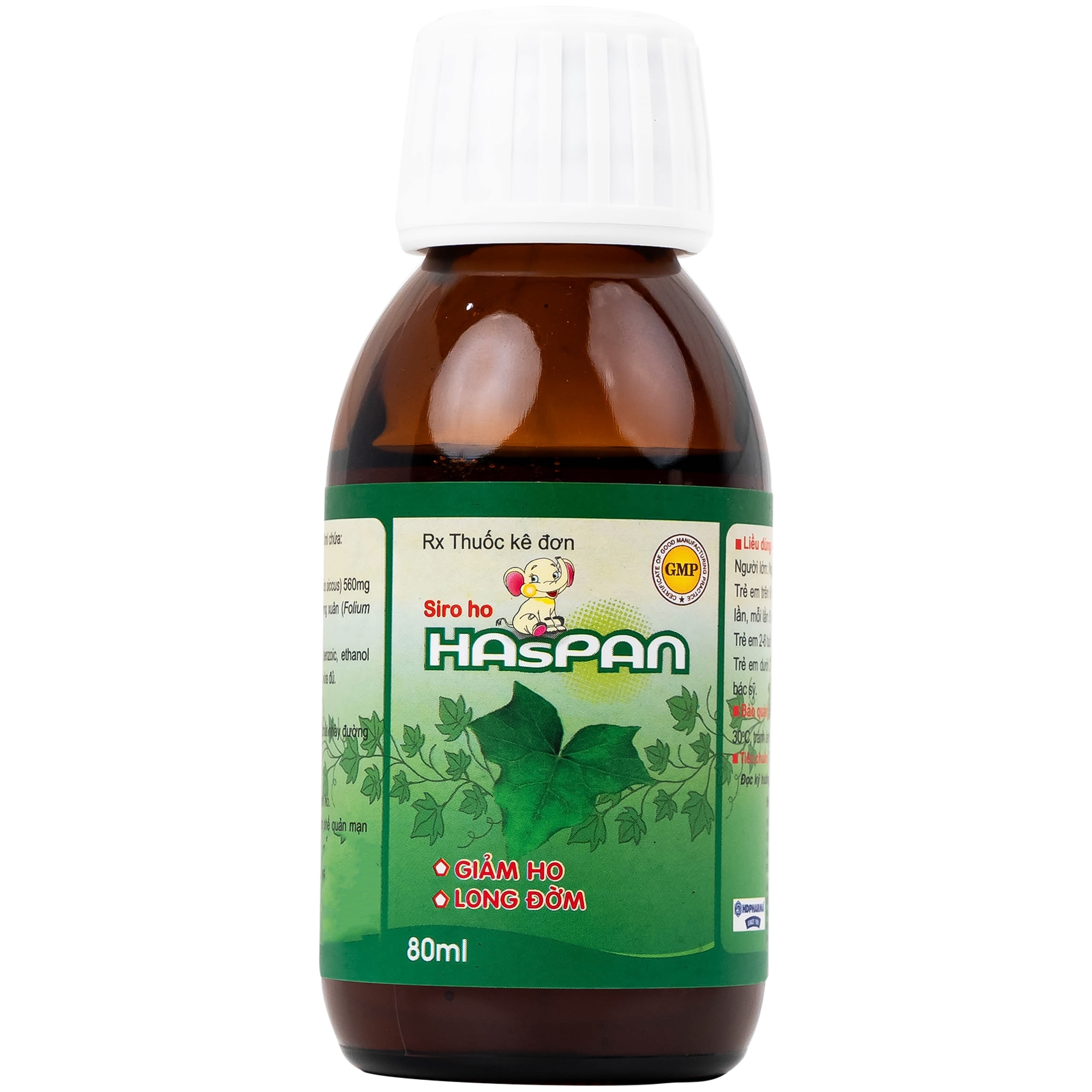 Hình ảnh Siro ho Haspan 80ml giảm ho, long đờm, điều trị viêm đường hô hấp cấp có kèm ho