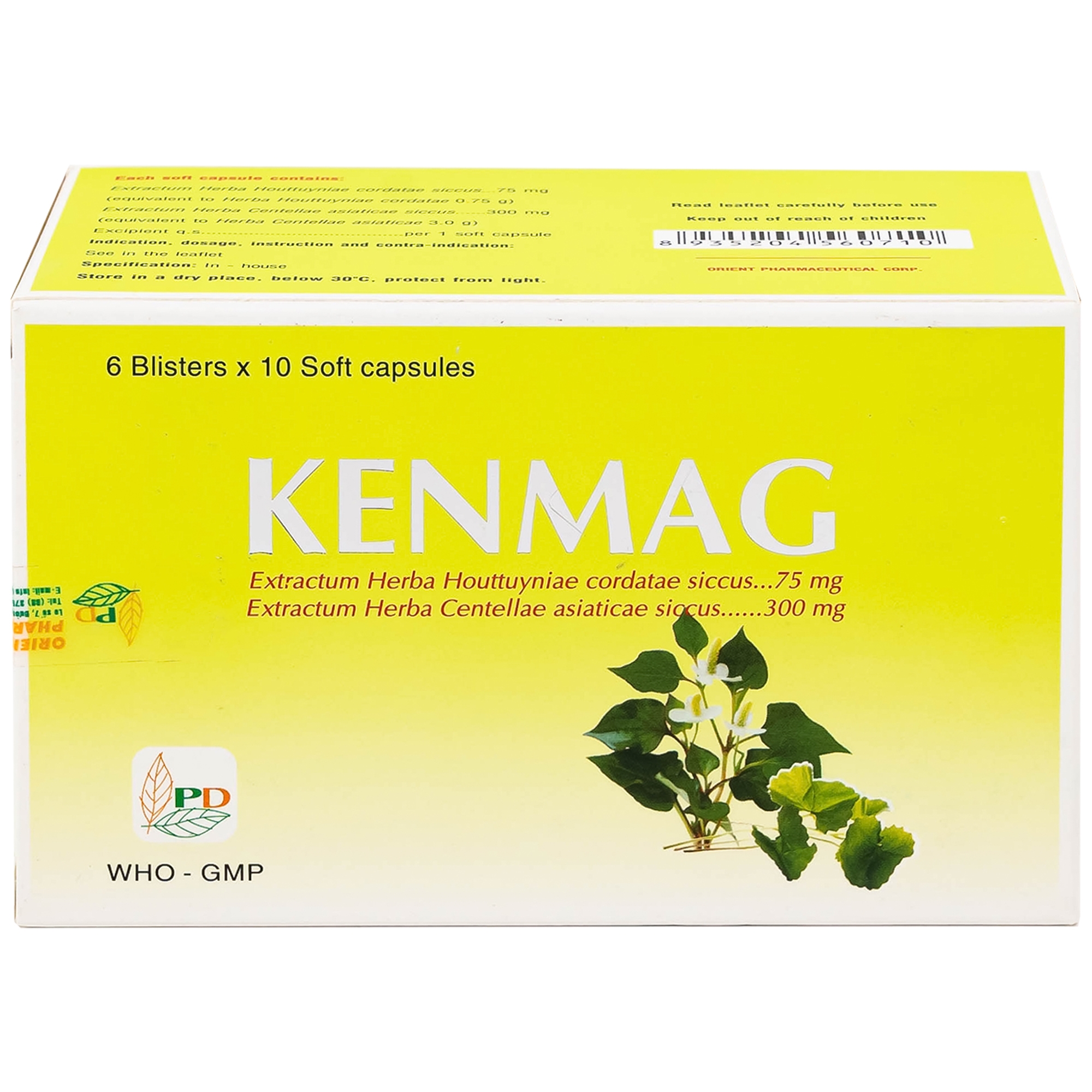 Hình ảnh Thuốc Kenmag GMP phòng và hỗ trợ điều trị táo bón, giải nhiệt, thông tiểu (6 vỉ x 10 viên)