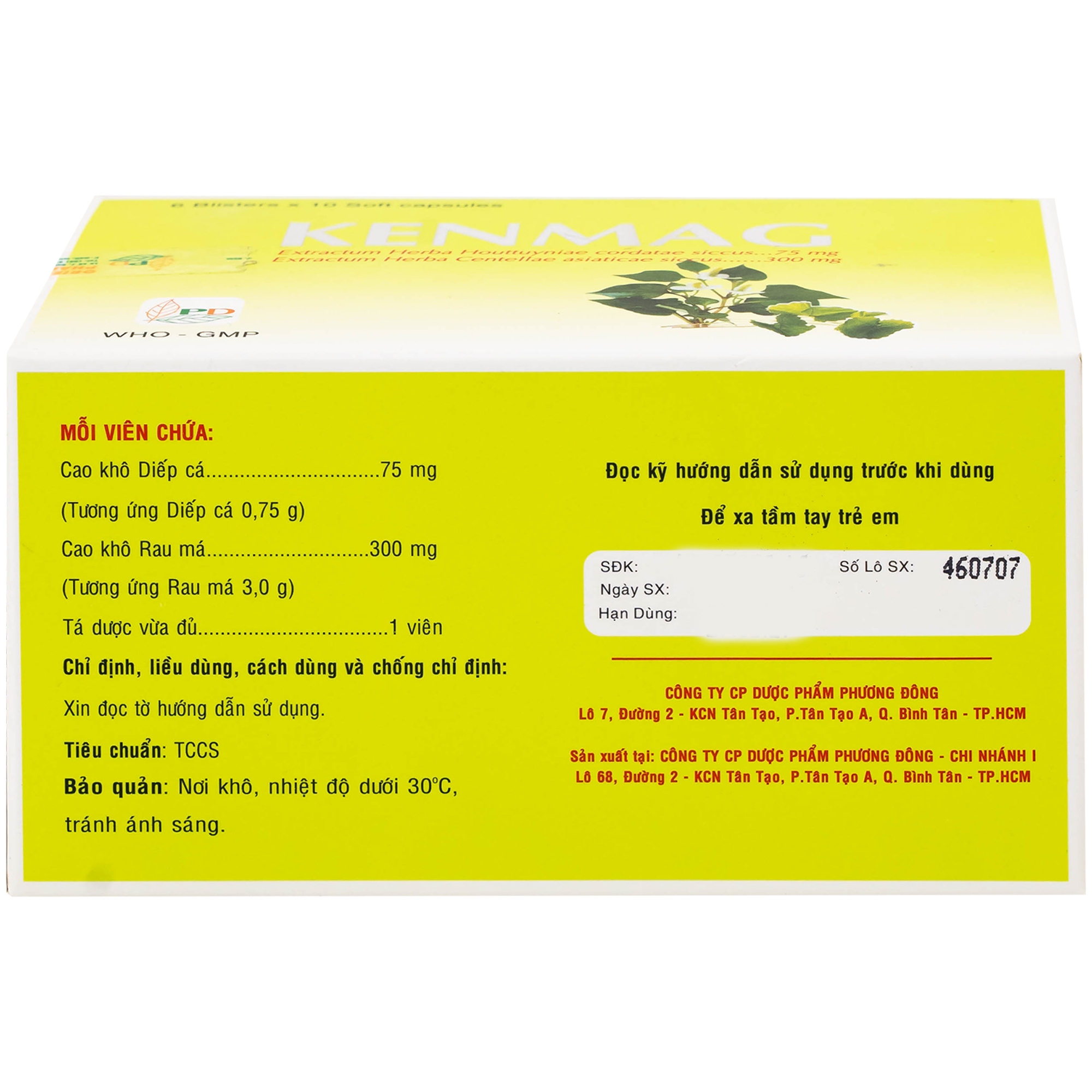 Hình ảnh Thuốc Kenmag GMP phòng và hỗ trợ điều trị táo bón, giải nhiệt, thông tiểu (6 vỉ x 10 viên)