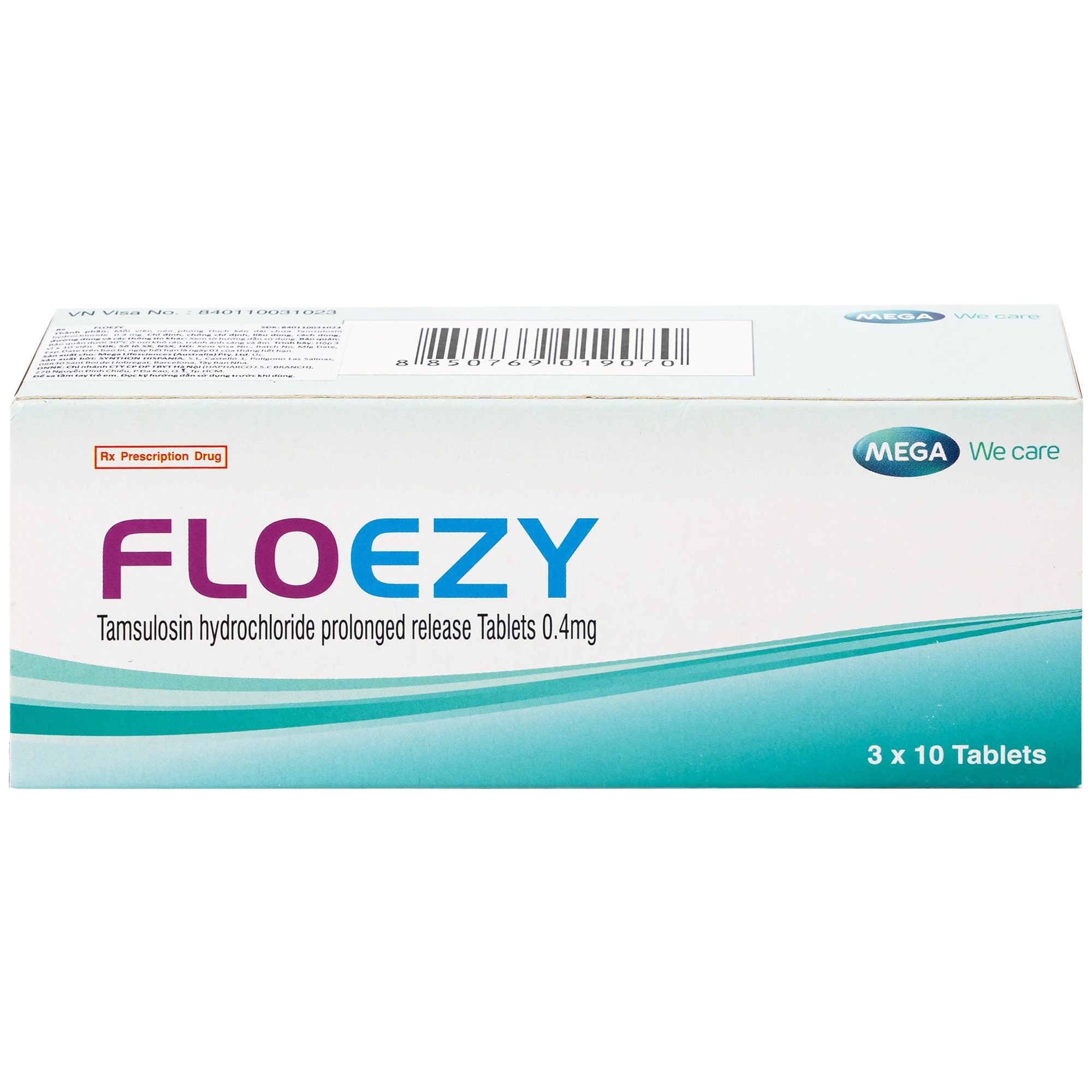 Hình ảnh Thuốc Floezy 0.4mg MEGA We care điều trị triệu chứng của đường tiểu dưới (3 vỉ x 10 viên)