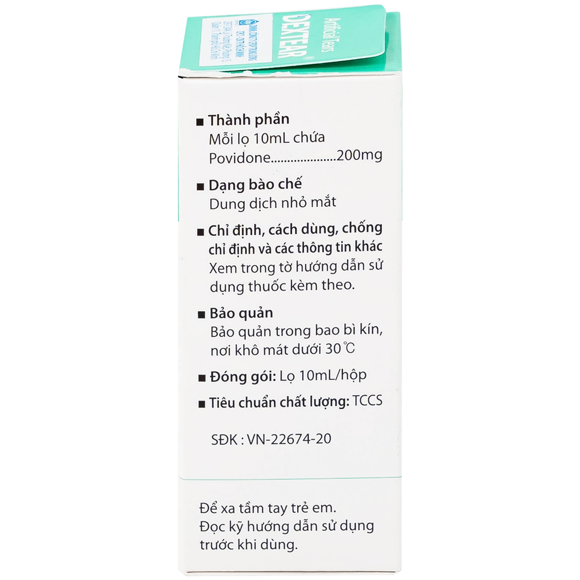 Hình ảnh Thuốc nhỏ mắt Dextear 20mg/ml Samchundang Pharm điều trị triệu chứng khô mắt (10ml)