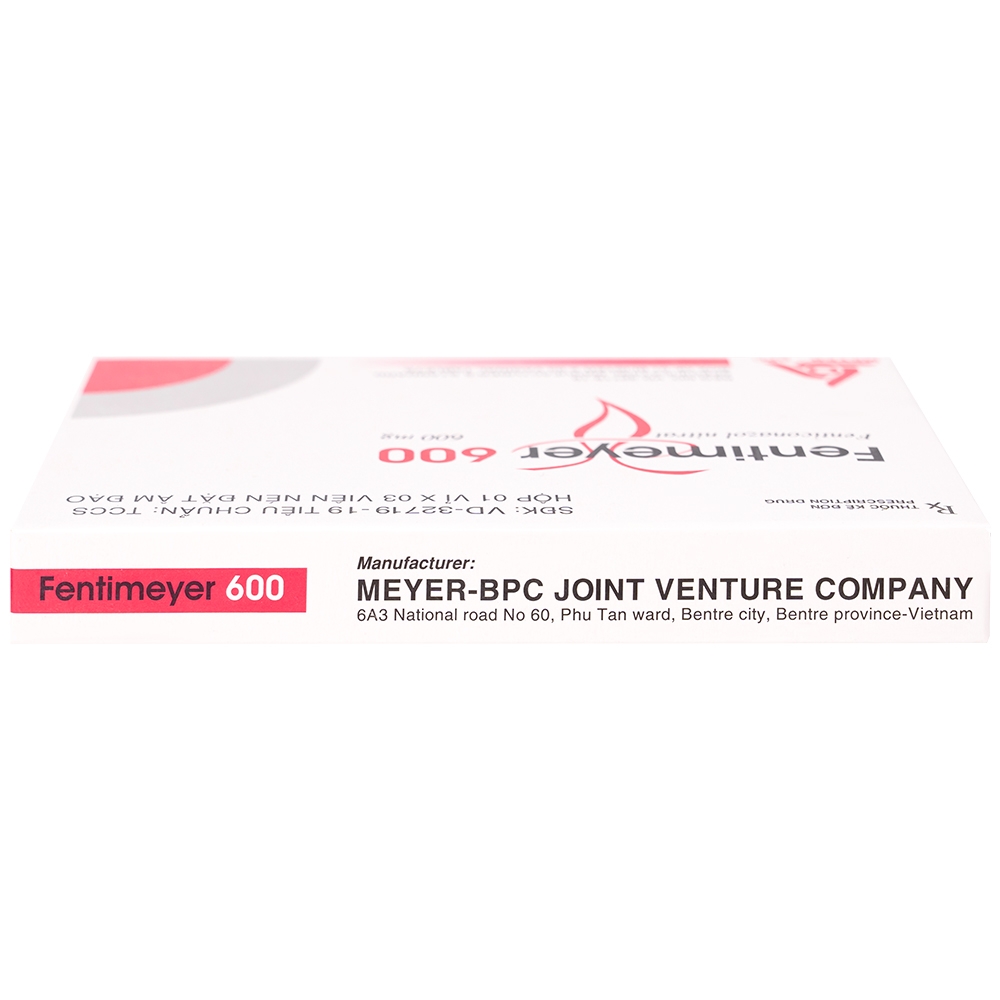 Hình ảnh Viên đặt âm đạo Fentimeyer 600 Meyer-BPC điều trị bệnh nấm Candida sinh dục (1 vỉ x 3 viên)
