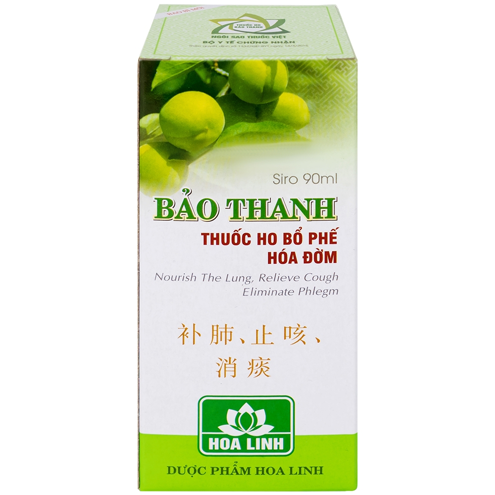 Hình ảnh Siro Bảo Thanh Hoa Linh điều trị ho, bổ phế, hóa đờm (90ml)