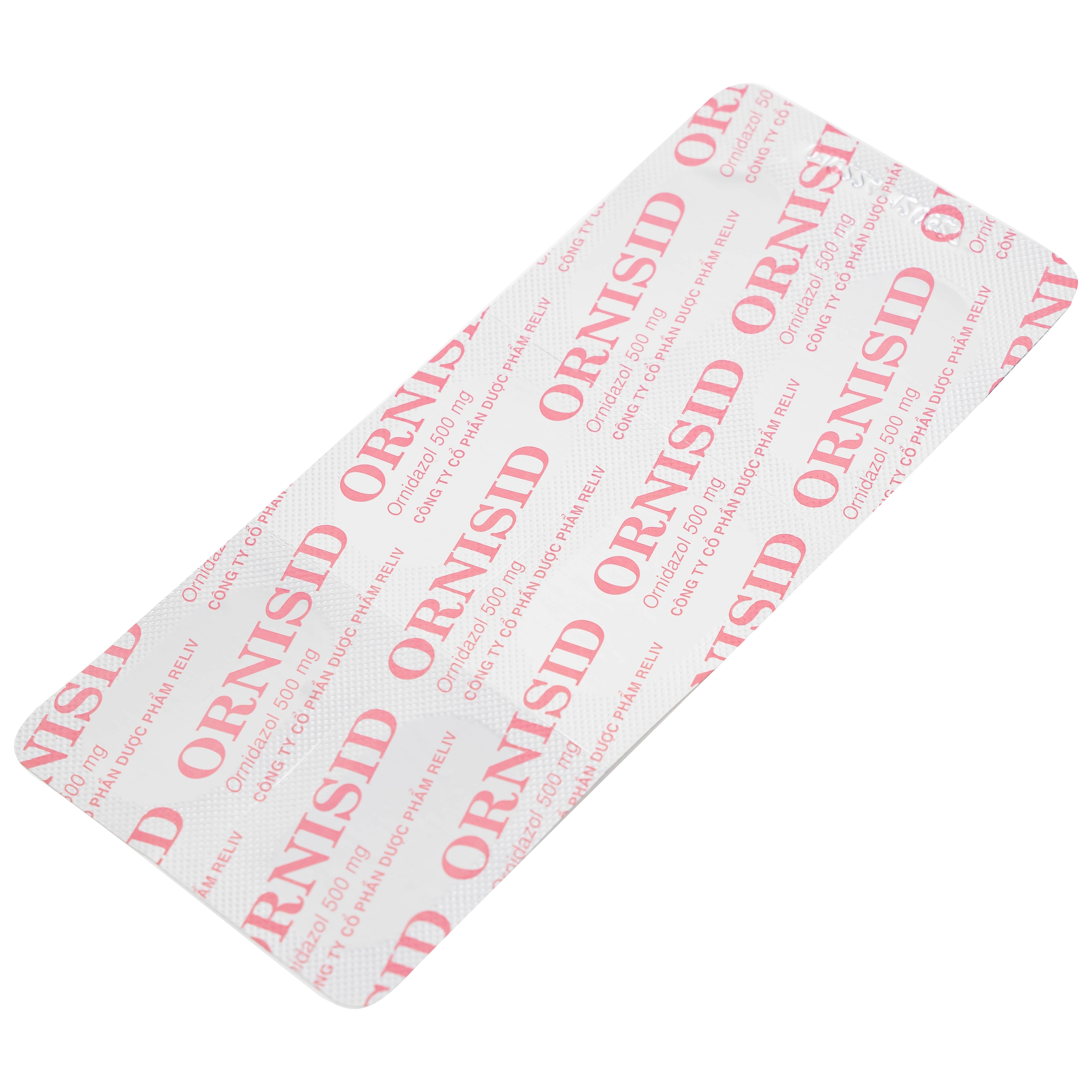 Hình ảnh Thuốc Ornisid 500mg Reliv điều trị nhiễm amip ở ruột và gan (5 vỉ x 6 viên)