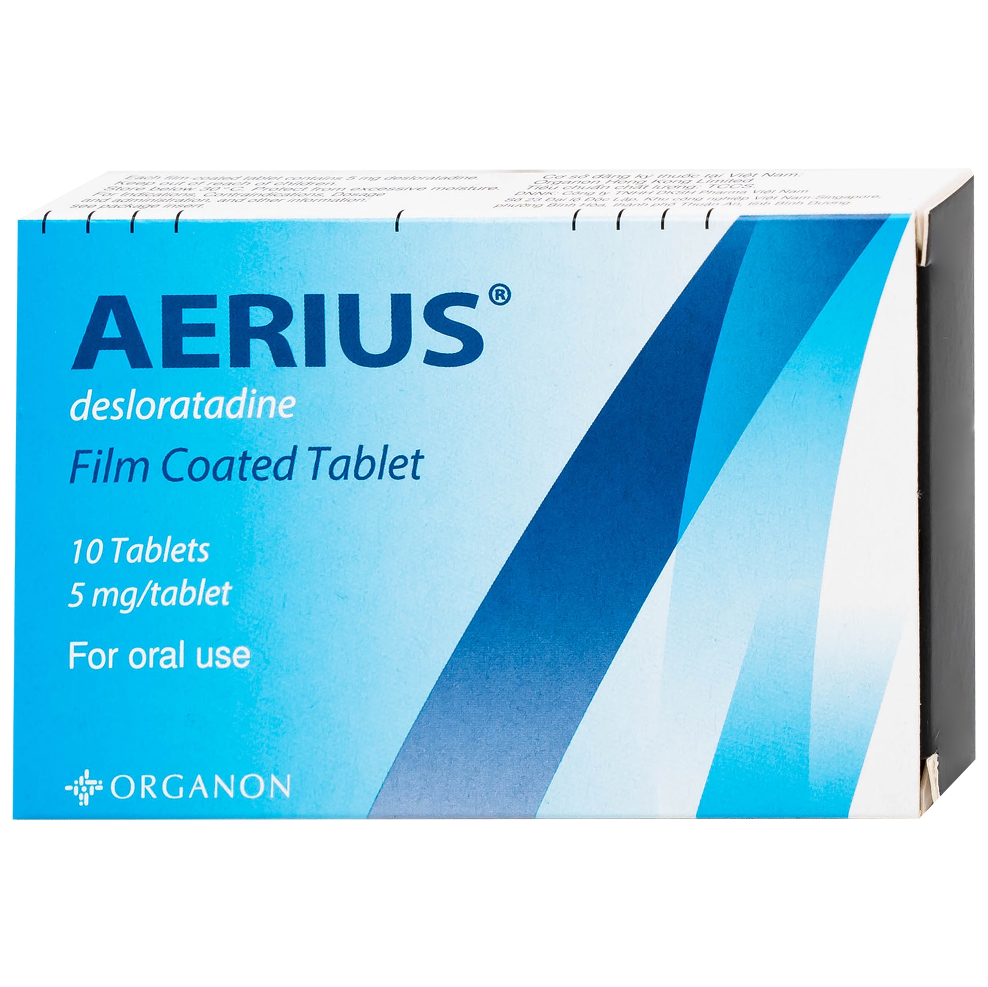 Hình ảnh Thuốc Aerius 5mg Organon giảm viêm mũi dị ứng, mày đay (1 vỉ x 10 viên)