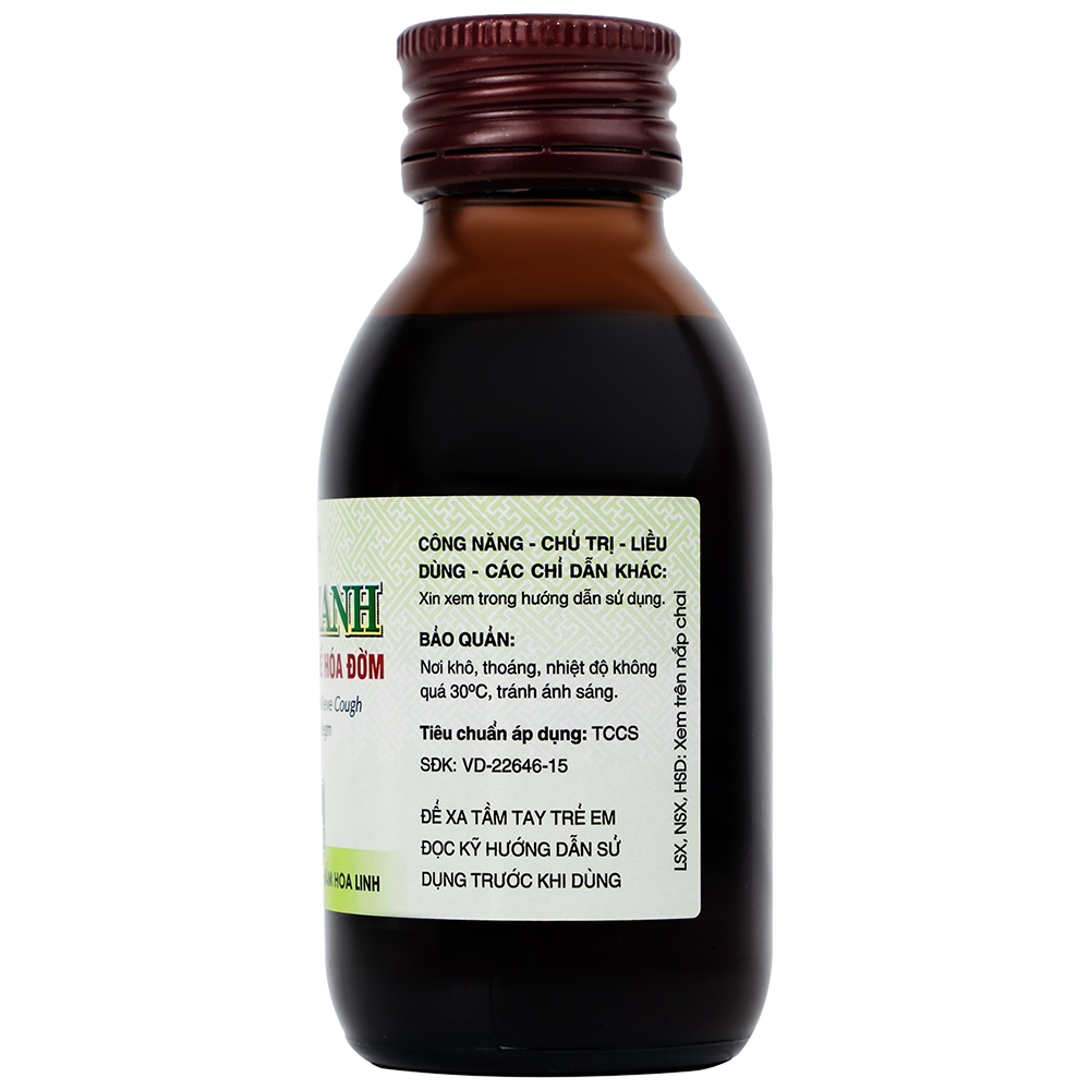 Hình ảnh Siro Bảo Thanh Hoa Linh điều trị ho, bổ phế, hóa đờm (90ml)