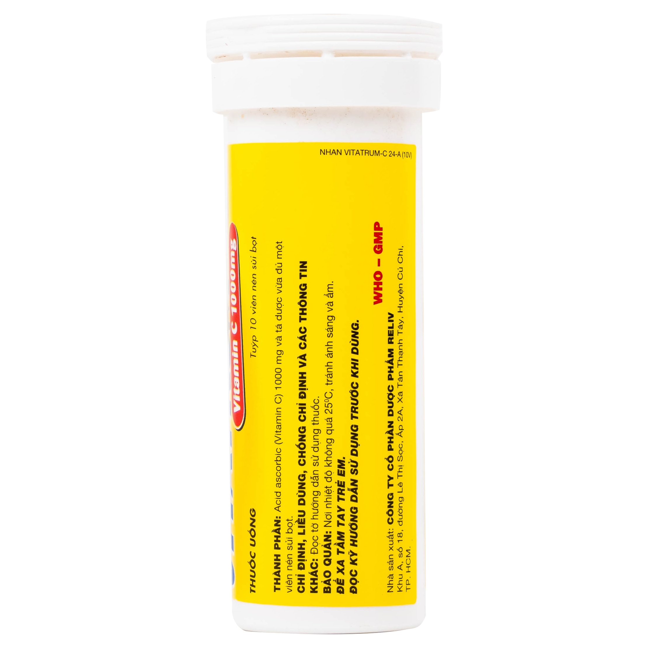 Hình ảnh Thuốc Vitatrum C 1000mg Reliv ngăn ngừa và điều trị bệnh do thiếu vitamin C (10 viên)