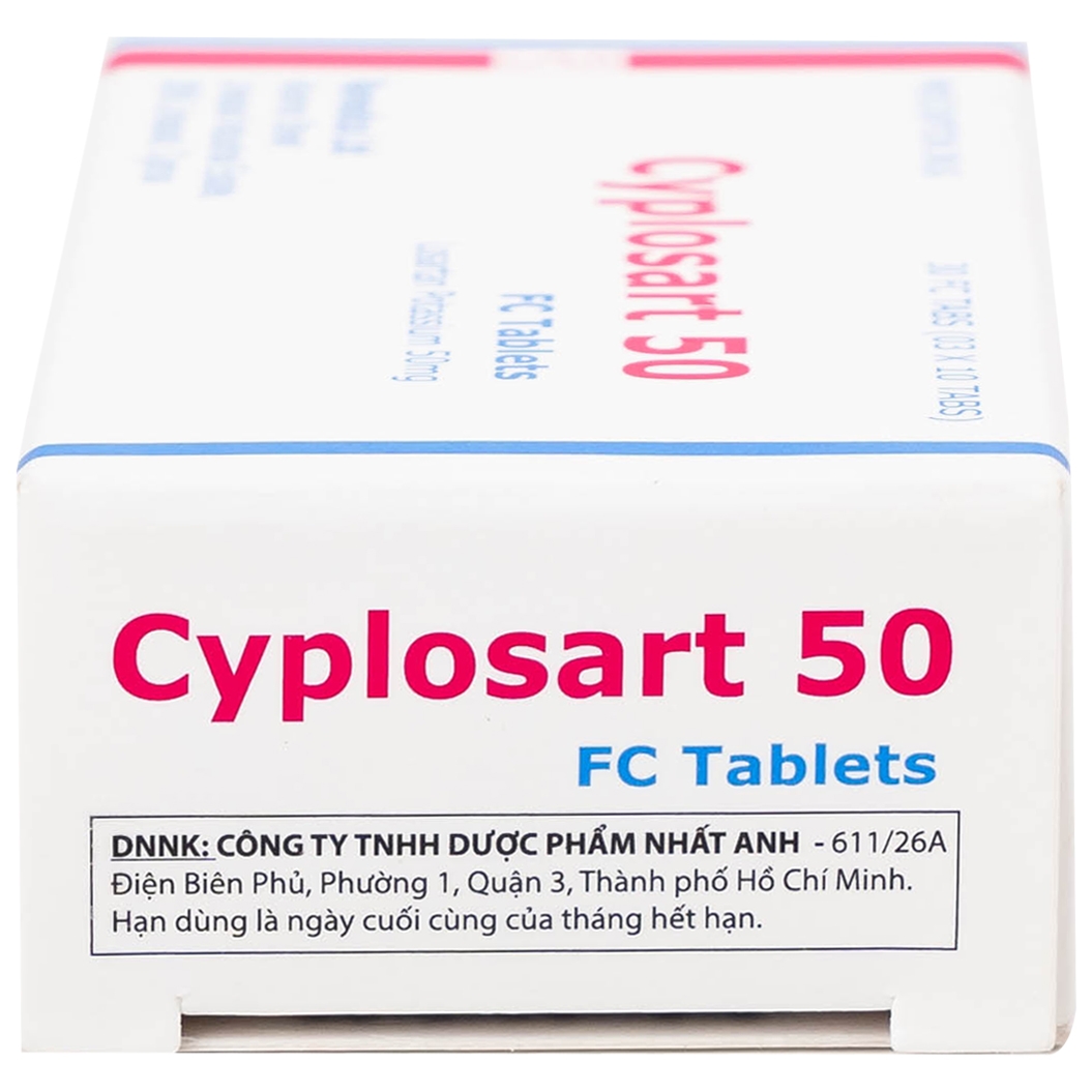 Hình ảnh Thuốc Cyplosart 50 Remedica điều trị tăng huyết áp (3 vỉ x 10 viên)