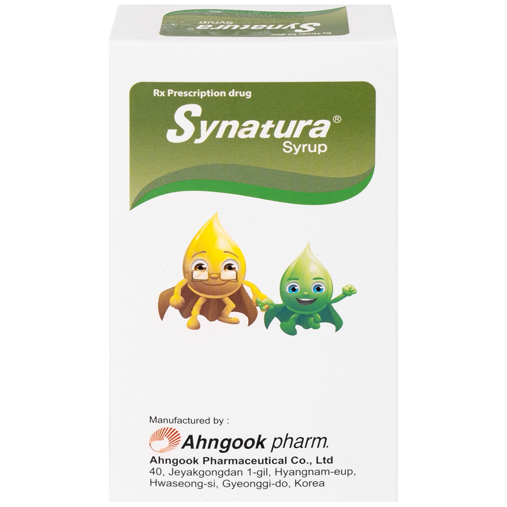Hình ảnh Siro Synatura Syrup AhnGook điều trị nhiễm khuẩn đường hô hấp trên cấp tính và viêm phế quản mạn tính (9 gói x 10ml)