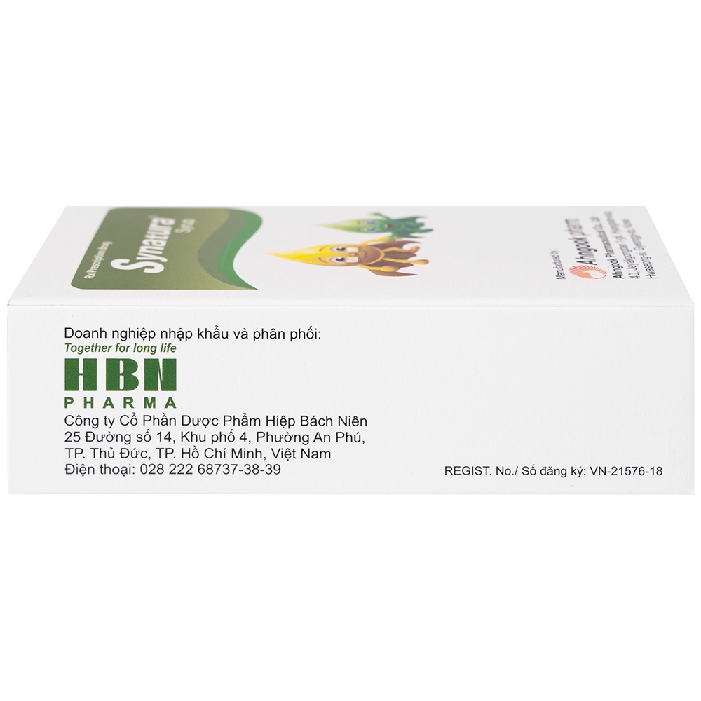 Hình ảnh Siro Synatura Syrup AhnGook điều trị nhiễm khuẩn đường hô hấp trên cấp tính và viêm phế quản mạn tính (9 gói x 10ml)