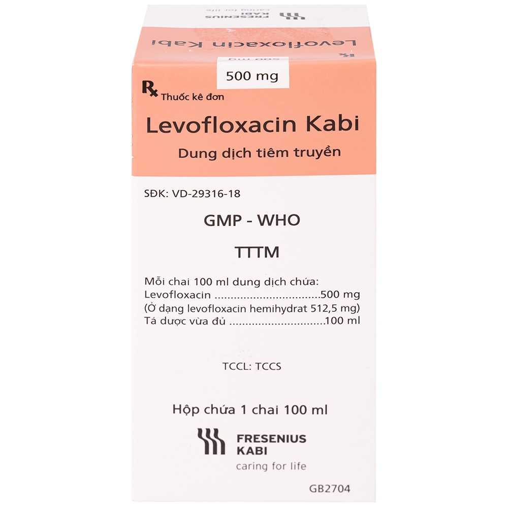 Hình ảnh Dịch tiêm truyền Levofloxacin Kabi 100ml Fresenius Kabi điều trị nhiễm khuẩn, viêm phổi