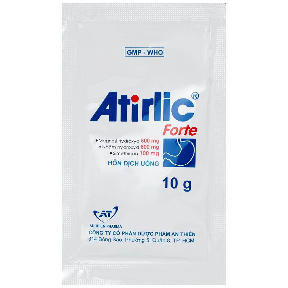 Hình ảnh Hỗn dịch uống Atirlic forte 10g An Thiên giảm triệu chứng tăng acid dạ dày (20 gói)