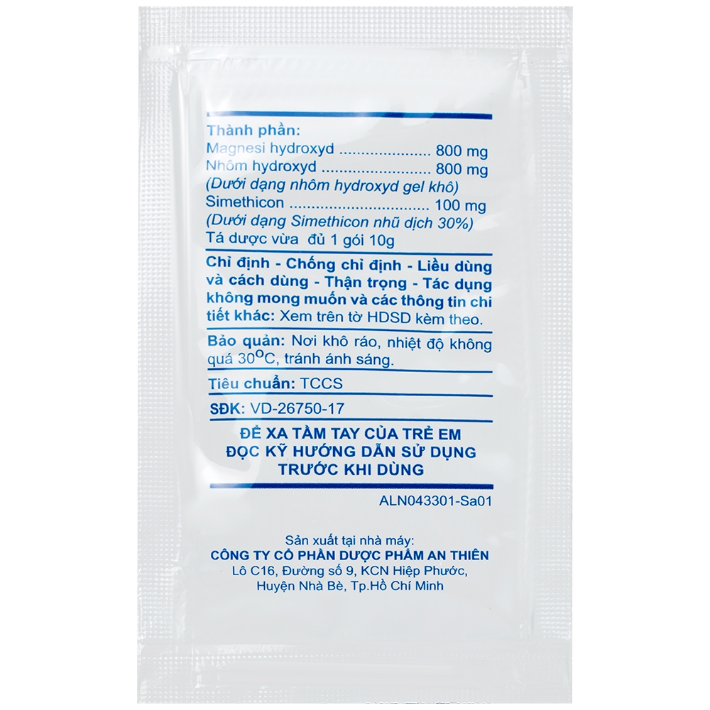 Hình ảnh Hỗn dịch uống Atirlic forte 10g An Thiên giảm triệu chứng tăng acid dạ dày (20 gói)