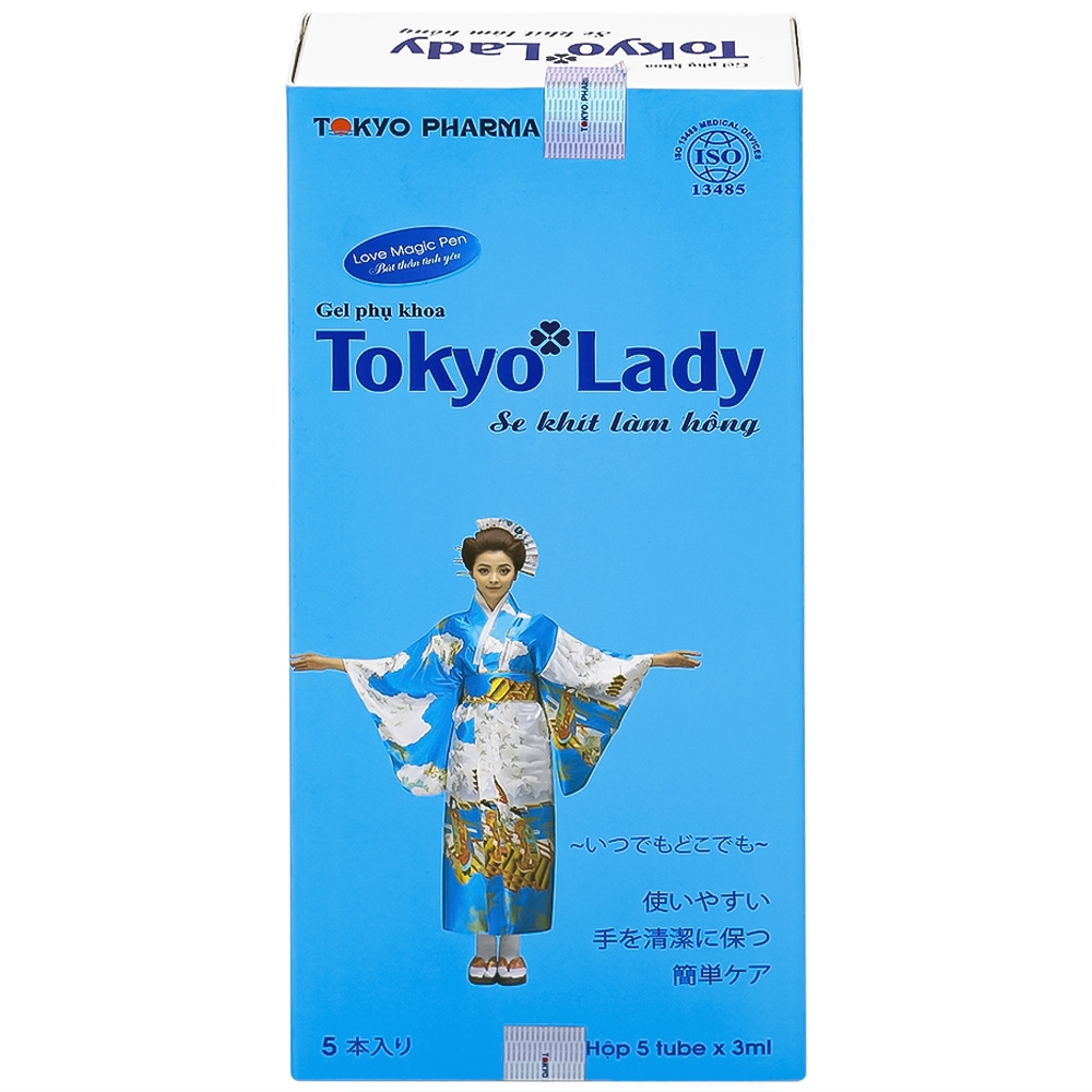 Hình ảnh Gel phụ khoa Tokyo Lady 3ml Tokyo Pharma hỗ trợ ngừa viêm, ngứa, duy trì độ ẩm, pH vùng kín (5 tuýp)