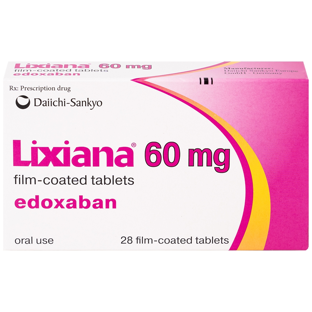 Hình ảnh Thuốc Lixiana 60mg Daiichi-Sankyo phòng ngừa đột quỵ và cục máu đông (2 vỉ x 14 viên)