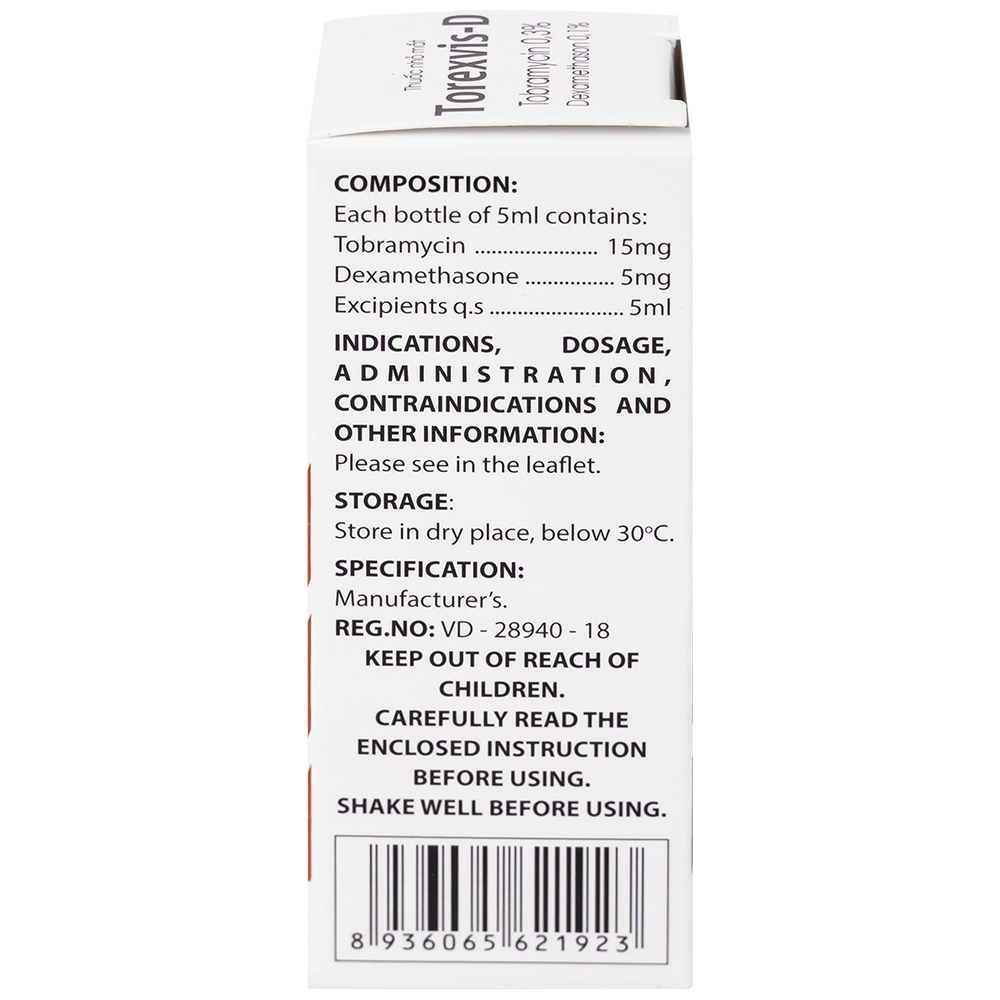 Hình ảnh Thuốc nhỏ mắt Torexvis 0,3% Gia Nguyễn phòng và điều trị viêm và ngăn ngừa nhiễm khuẩn (5ml)