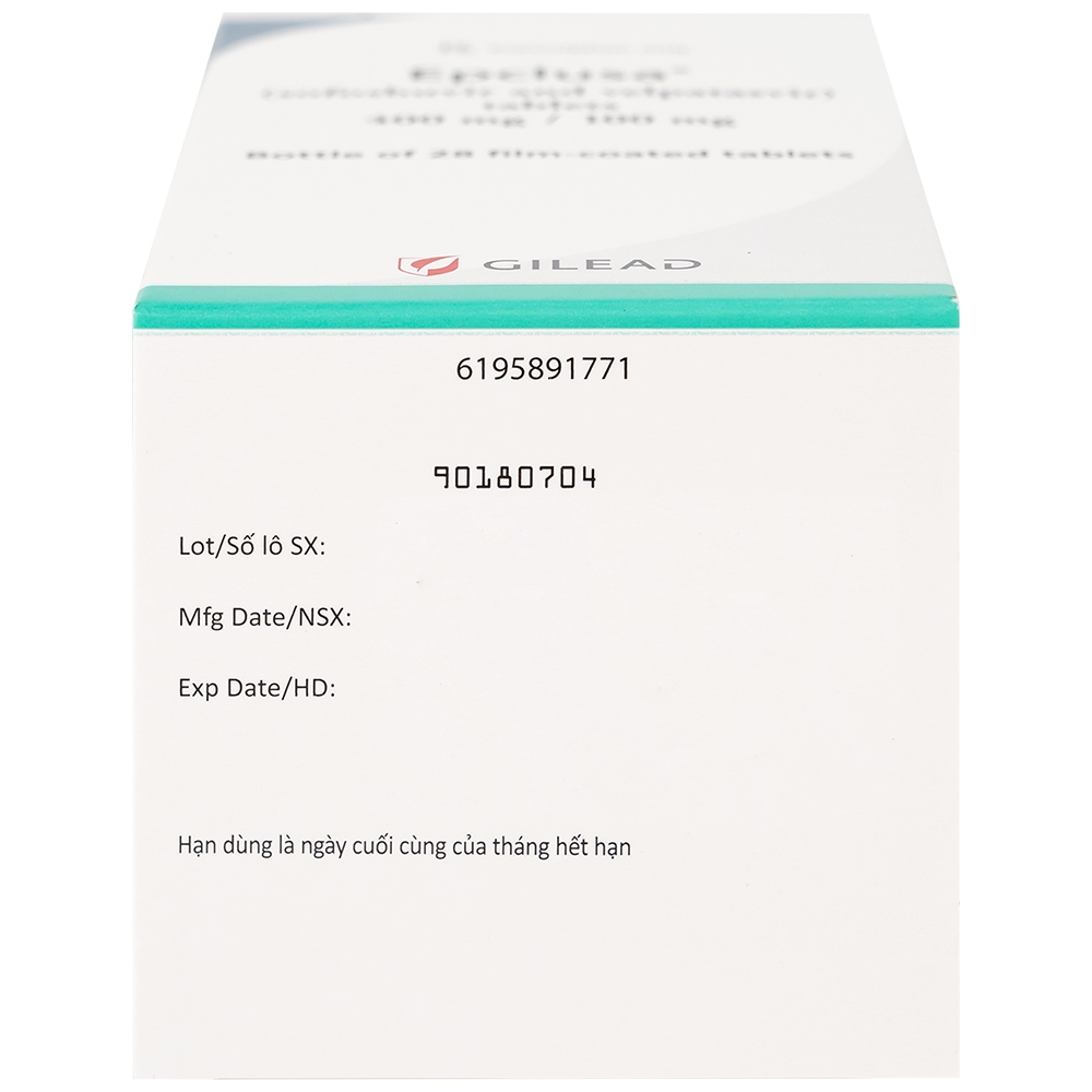 Hình ảnh Thuốc Epclusa 400mg/100mg Gilead điều trị viêm gan C mãn tính (28 viên)