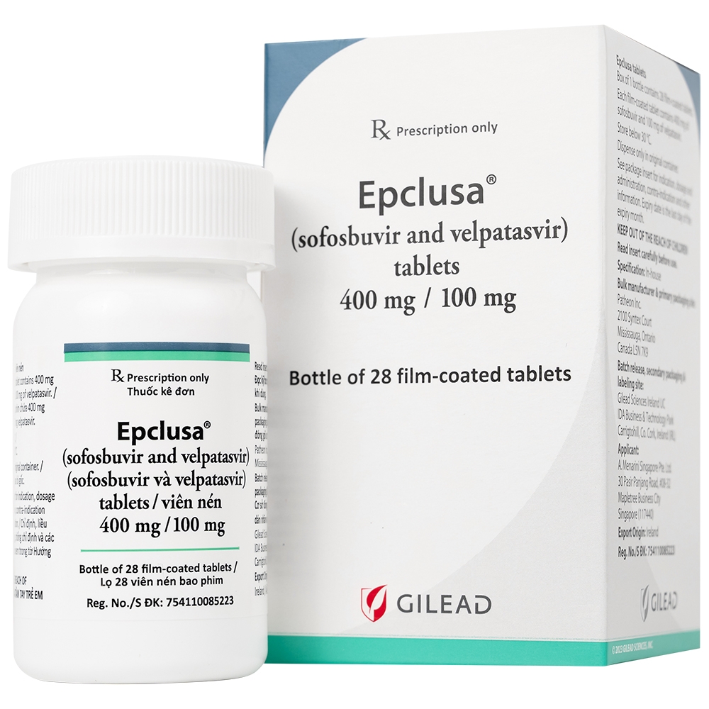 Hình ảnh Thuốc Epclusa 400mg/100mg Gilead điều trị viêm gan C mãn tính (28 viên)