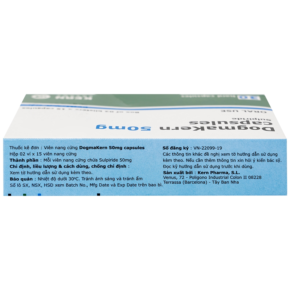Hình ảnh Thuốc DogmaKern 50mg capsules điều trị tâm thần phân liệt cấp và mạn tính (2 vỉ x 15 viên)