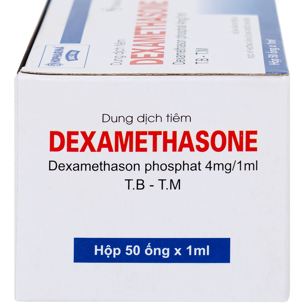 Hình ảnh Dung dịch tiêm Dexamethasone 4mg/1ml điều trị trạng thái hen, bệnh dị ứng nặng, phản ứng sau truyền máu (50 ống)