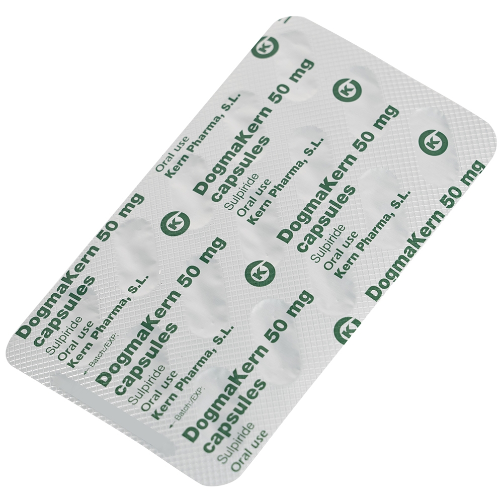 Hình ảnh Thuốc DogmaKern 50mg capsules điều trị tâm thần phân liệt cấp và mạn tính (2 vỉ x 15 viên)