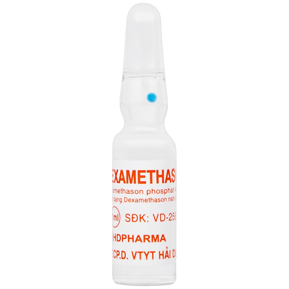 Hình ảnh Dung dịch tiêm Dexamethasone 4mg/1ml điều trị trạng thái hen, bệnh dị ứng nặng, phản ứng sau truyền máu (50 ống)
