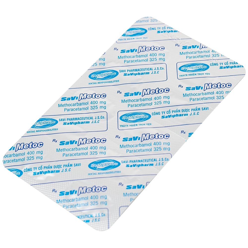 Hình ảnh Thuốc SaViMetoc giảm đau do co thắt cơ (3 vỉ x 10 viên)