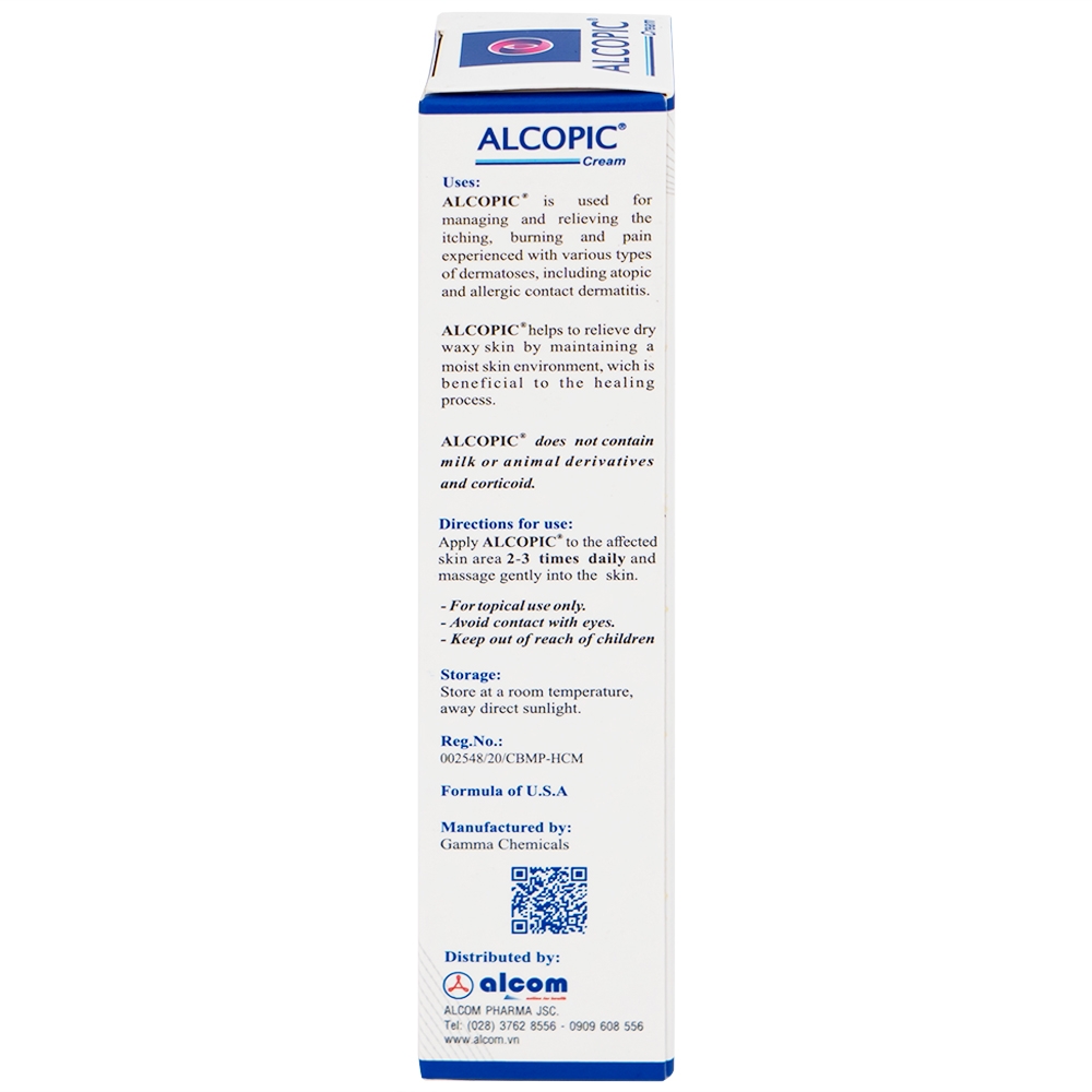Hình ảnh Kem Alcopic Gamma giảm ngứa, rát, đau do viêm da cơ địa, viêm da tiếp xúc (40ml)