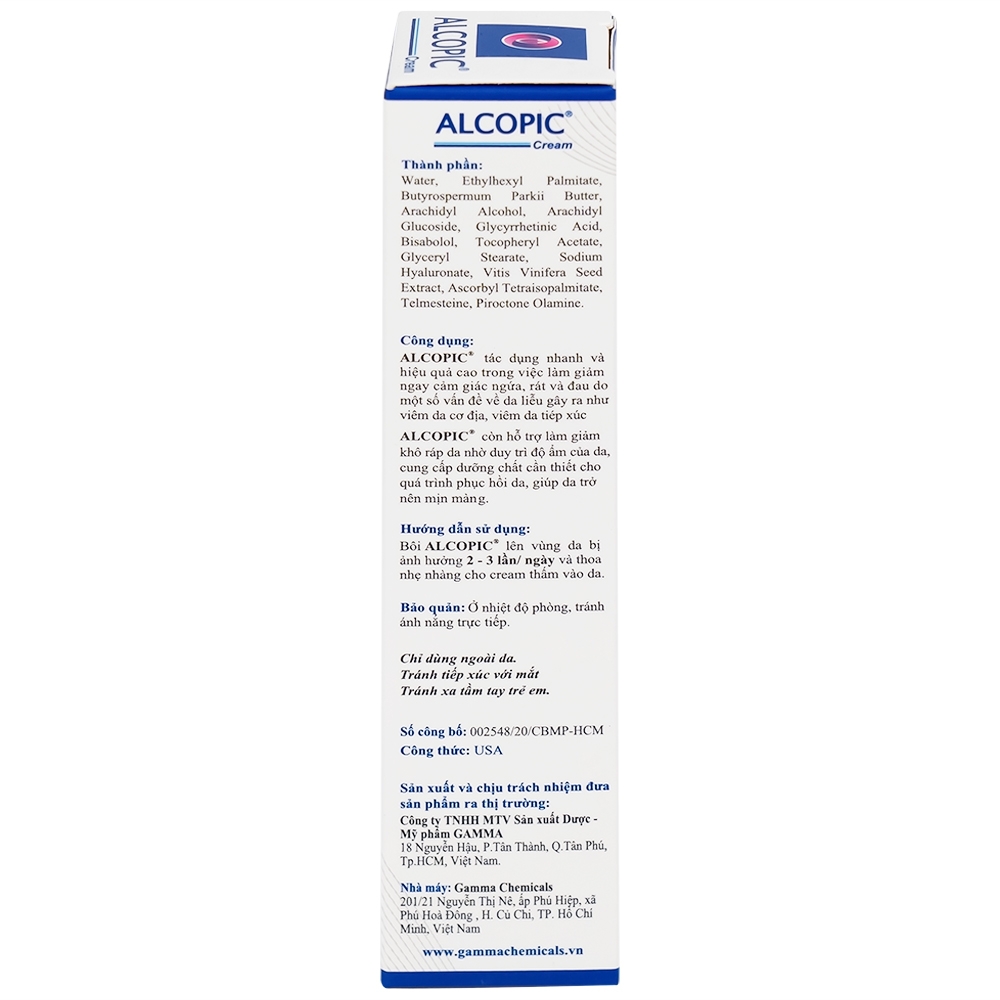 Hình ảnh Kem Alcopic Gamma giảm ngứa, rát, đau do viêm da cơ địa, viêm da tiếp xúc (40ml)