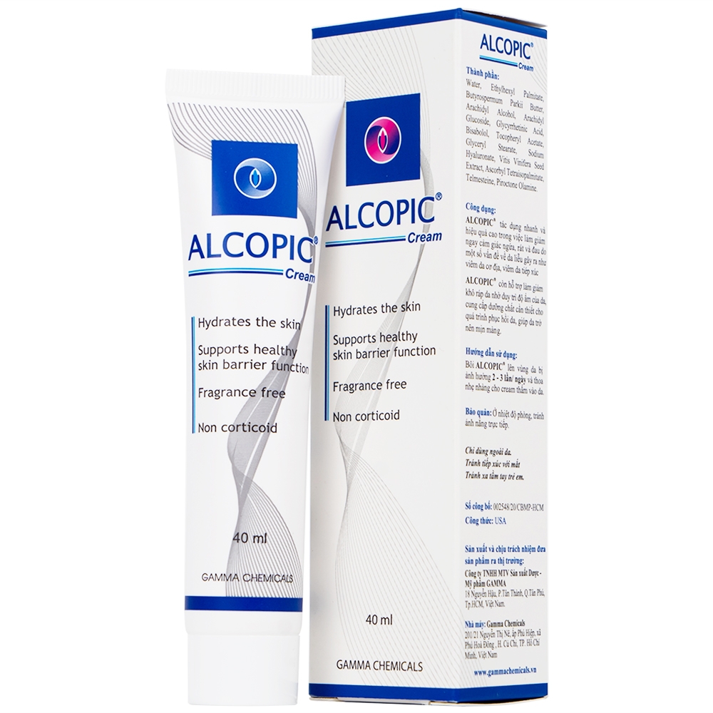 Hình ảnh Kem Alcopic Gamma giảm ngứa, rát, đau do viêm da cơ địa, viêm da tiếp xúc (40ml)