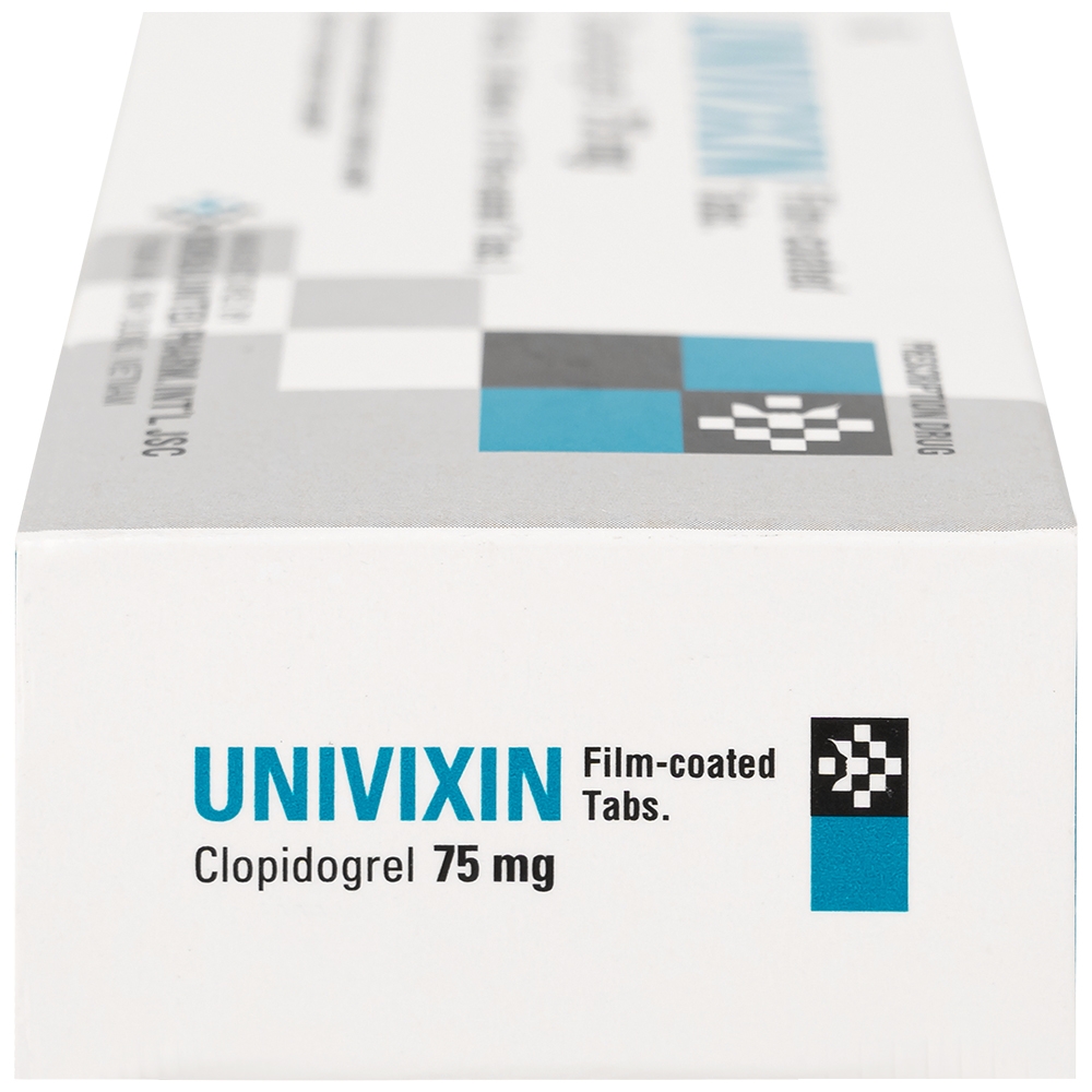 Hình ảnh Thuốc Univixin Clopidogrel 75mg Korea United giảm các biến cố do xơ vữa động mạch (3 vỉ x 10 viên)