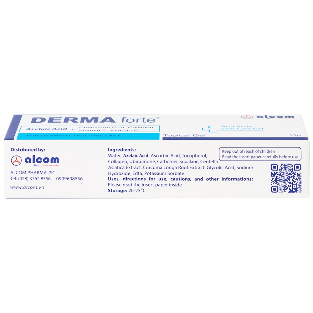 Hình ảnh Gel Derma Forte Gamma hỗ trợ làm mờ sẹo, ngừa vết thâm, ngừa tái phát mụn, sạch bã nhờn trên da (15g)