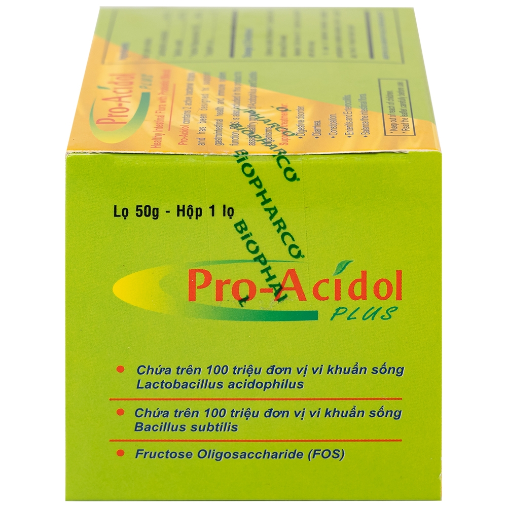 Hình ảnh Thuốc Pro-Acidol Plus 50g Biopharco điều trị rối loạn tiêu hóa, viêm ruột, tiêu chảy, táo bón