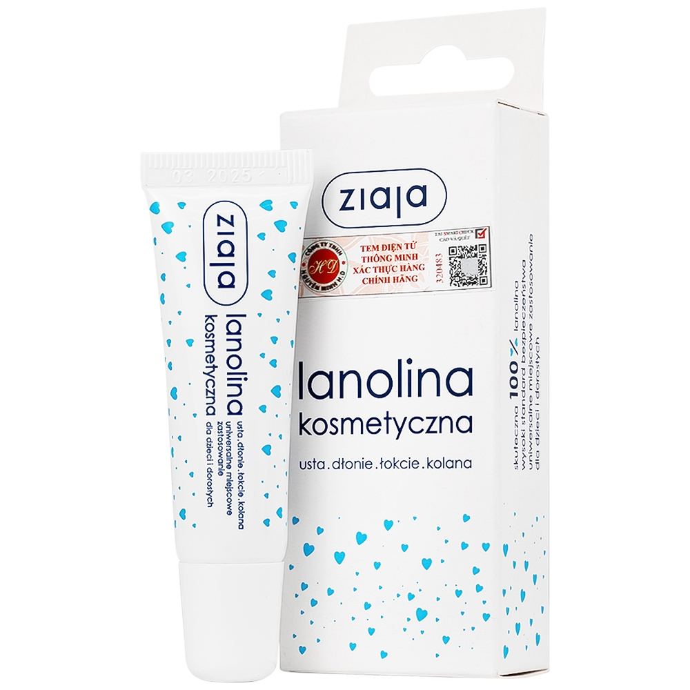 Hình ảnh Sáp Lanolina Kosmetyczna Ziaja làm dịu phát ban, kích ứng do bị tổn thương cho da và niêm mạc (10g)