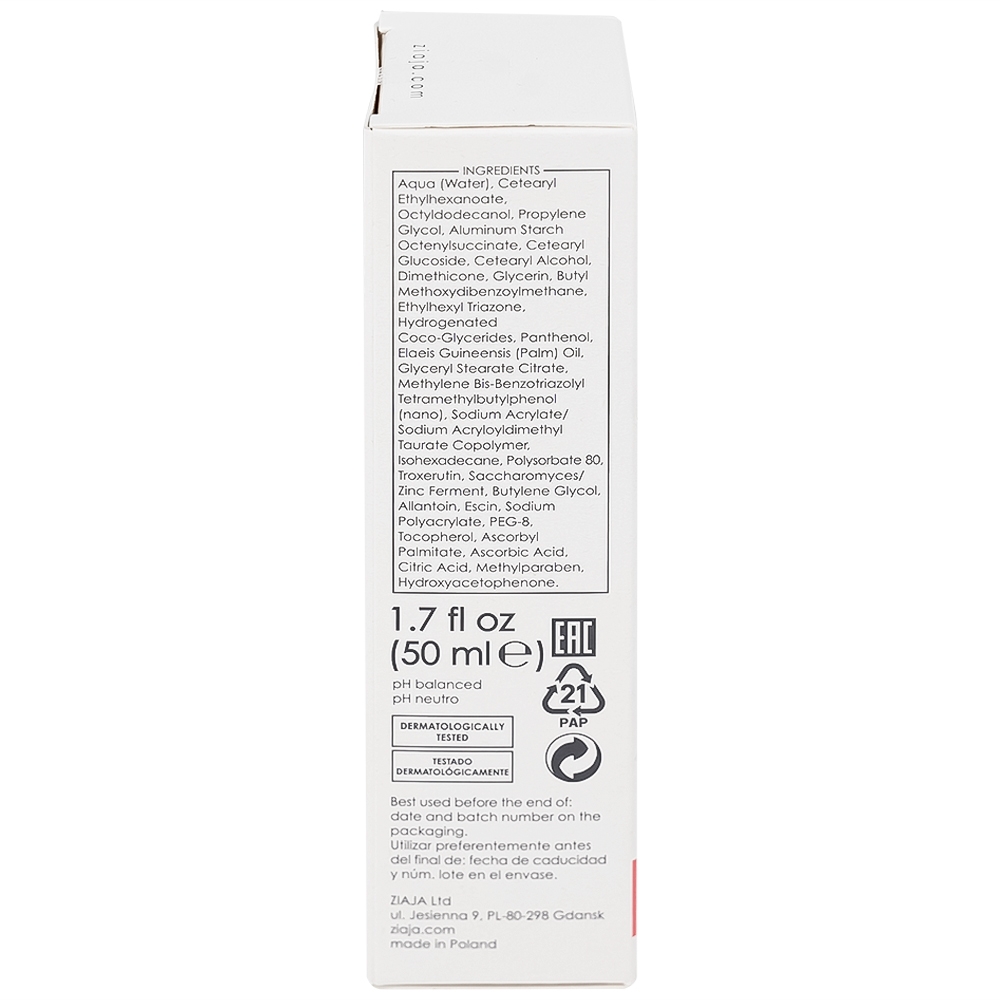 Hình ảnh Kem dịu nhẹ ngừa mẫn đỏ Ziaja Med giúp làm dịu nhẹ kích ứng da, giảm mẫn đỏ da, dưỡng ẩm, làm đều màu da (50ml)