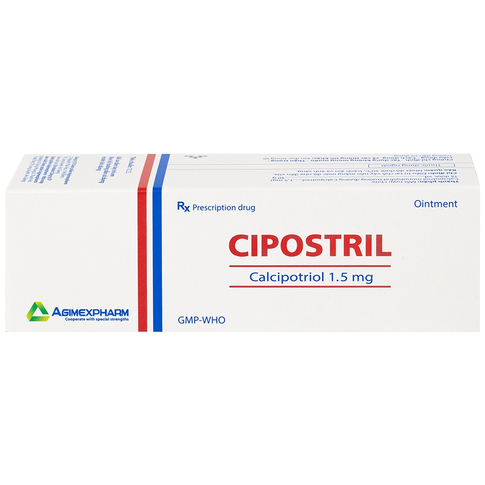 Hình ảnh Thuốc mỡ Cipostril 1.5mg Agimexpharm điều trị tại chỗ vảy nến mảng mức độ nhẹ đến vừa (30g)