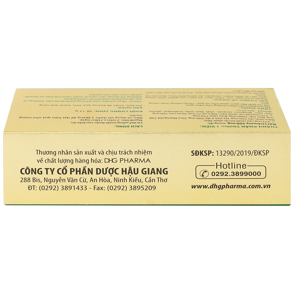 Hình ảnh Viên nang cứng Naturenz Gold DHG Pharma hỗ trợ giảm các triệu chứng của viêm gan (3 vỉ x 10 viên)