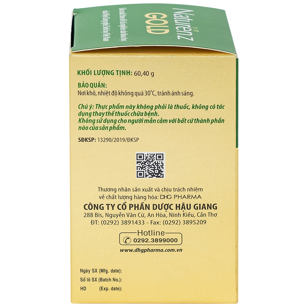 Hình ảnh Viên nang cứng Naturenz Gold DHG Pharma hỗ trợ giảm các triệu chứng của viêm gan (100 viên)