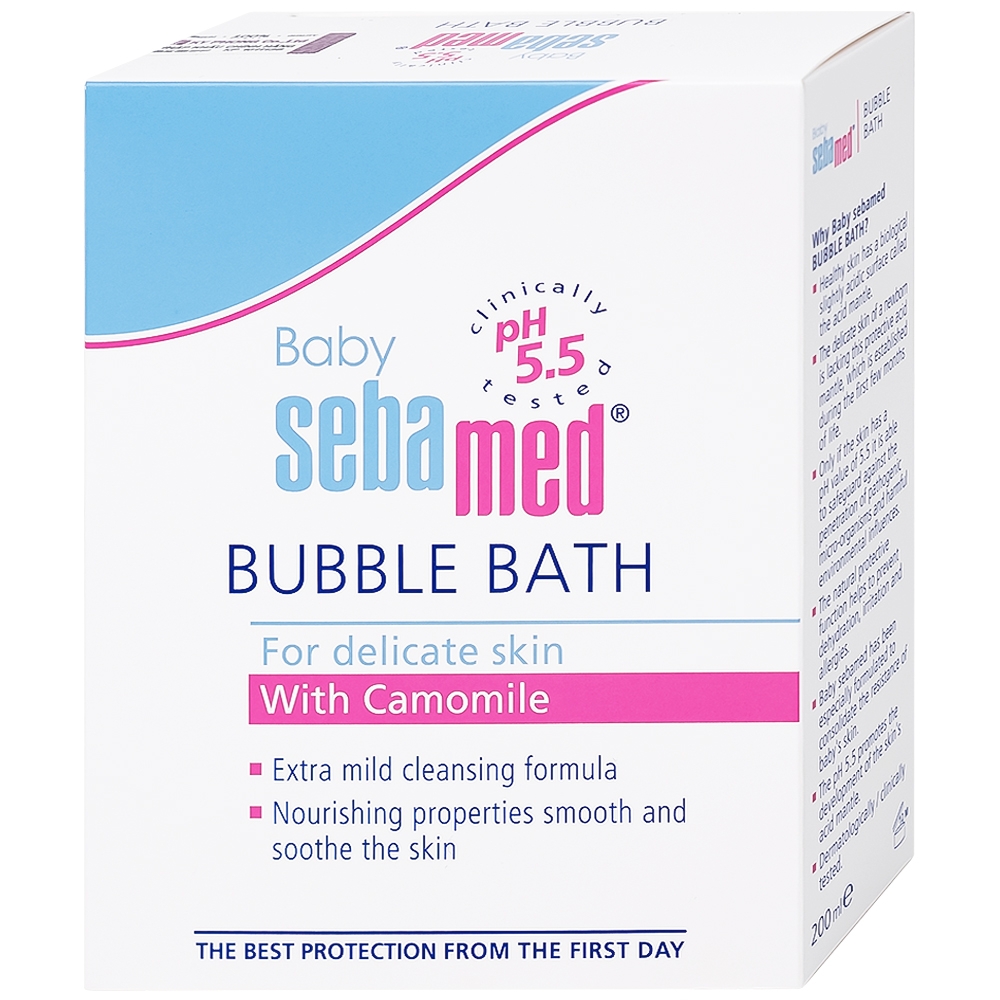 Hình ảnh Sữa tắm Baby Sebamed Bubble Bath pH5.5 giúp làm sạch bụi bẩn bám trên da bé (200ml)