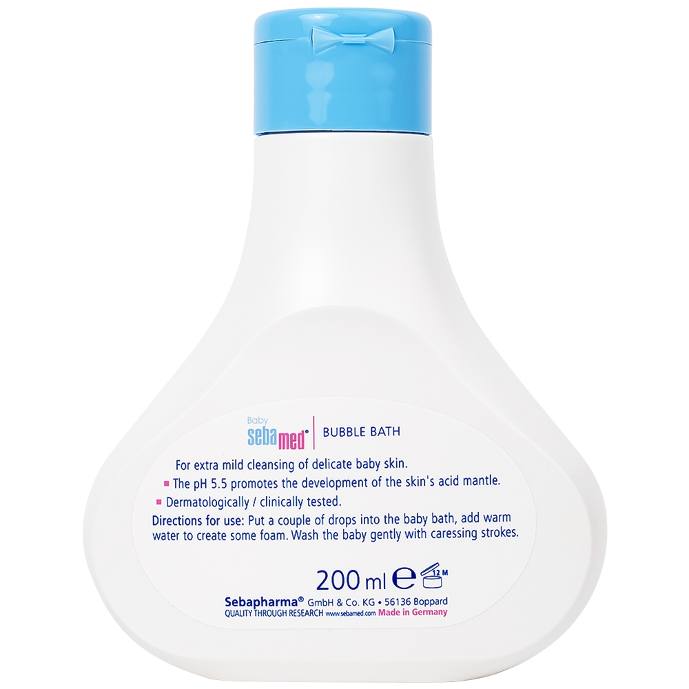 Hình ảnh Sữa tắm Baby Sebamed Bubble Bath pH5.5 giúp làm sạch bụi bẩn bám trên da bé (200ml)
