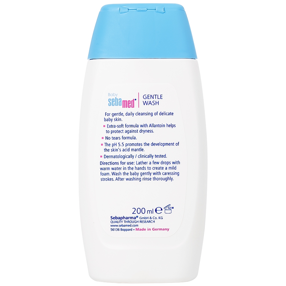 Hình ảnh Sữa tắm gội dịu nhẹ toàn thân Baby Sebamed Gentle Wash pH5.5 giúp làm sạch bụi bẩn bám trên da bé (200ml)