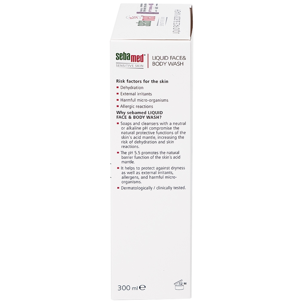 Hình ảnh Sữa rữa mặt và tắm toàn thân Liquid Face & Body Wash Sebamed giúp làm sạch bụi bẩn, bã nhờn trên da (300ml)