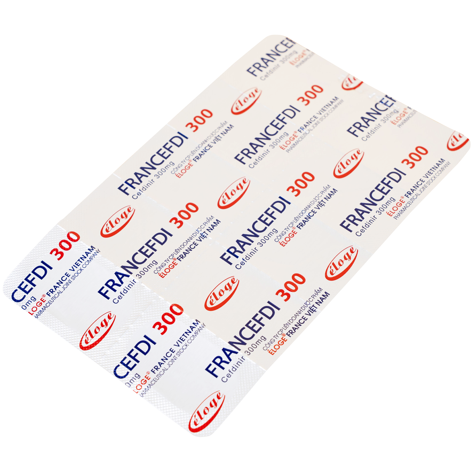 Hình ảnh Thuốc Francefdi 300mg Eloge trị viêm họng, viêm amidan, viêm xoang, viêm phế quản (1 vỉ x 10 viên)