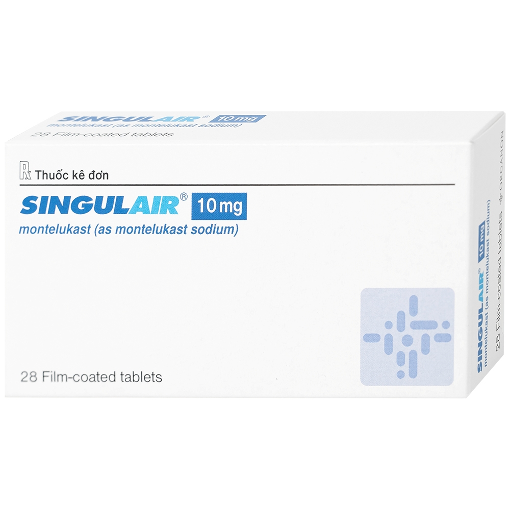 Hình ảnh Thuốc Singulair 10mg Organon Pharma điều trị hen dai dẳng từ nhẹ đến trung bình (2 vỉ x 14 viên)