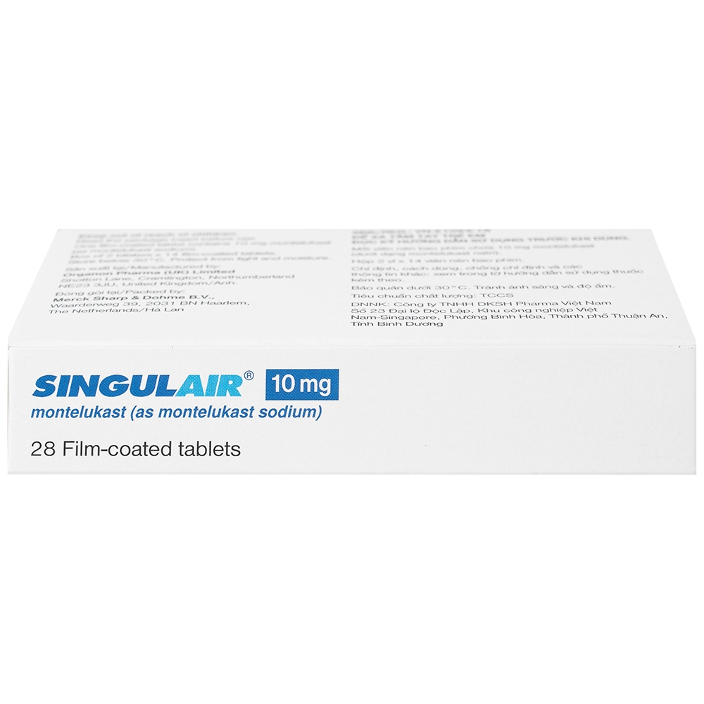 Hình ảnh Thuốc Singulair 10mg Organon Pharma điều trị hen dai dẳng từ nhẹ đến trung bình (2 vỉ x 14 viên)