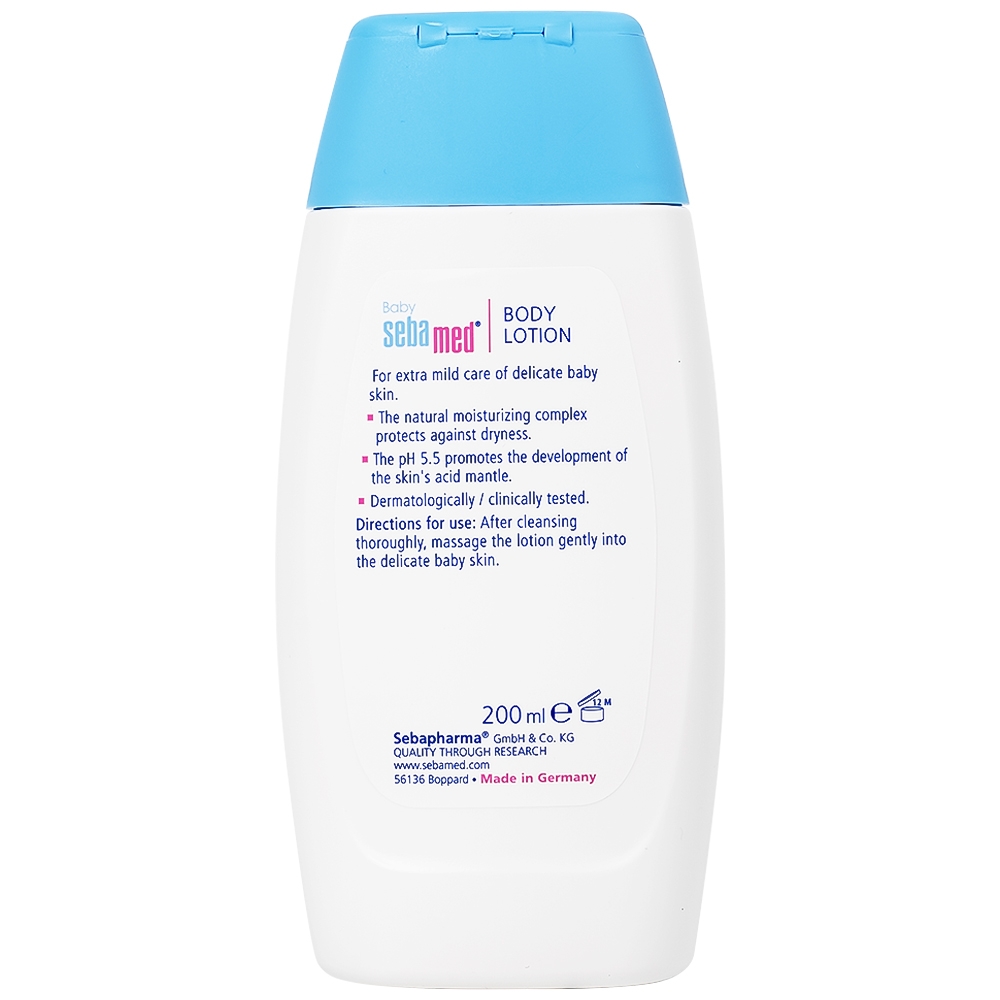 Hình ảnh Sữa dưỡng ẩm toàn thân cho bé Baby Sebamed Body Lotion ph 5.5 giúp da không bị khô ráp, dưỡng ẩm toàn thân (200ml)