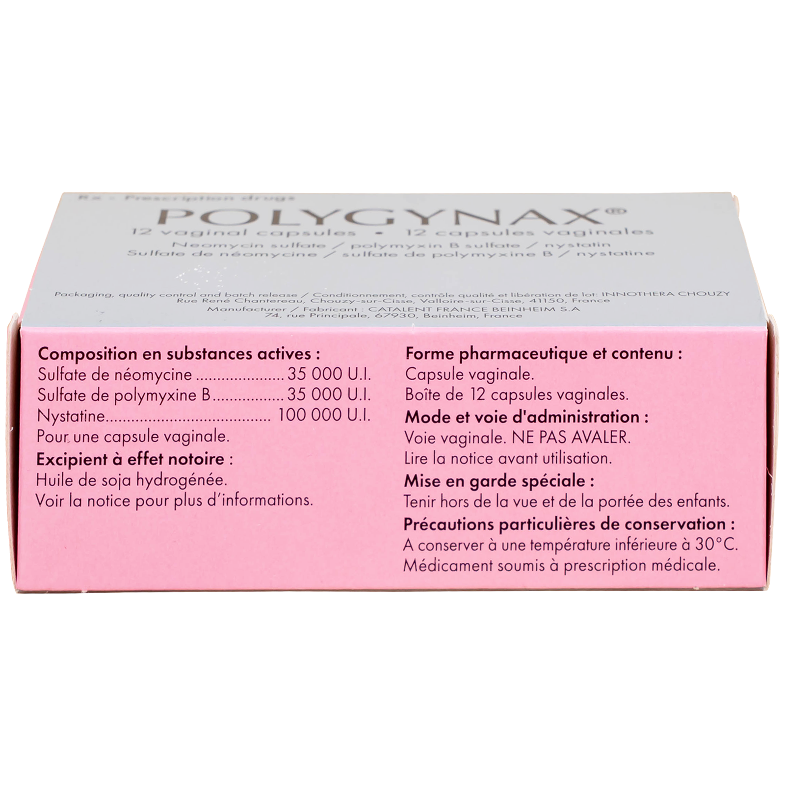 Hình ảnh Viên đặt âm đạo Polygynax Innothera Chouzy điều trị viêm âm đạo, âm hộ - âm đạo (2 vỉ x 6 viên)