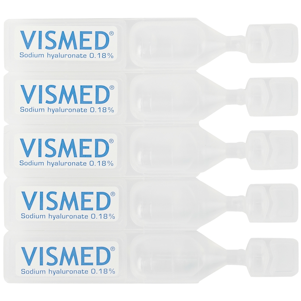 Hình ảnh Dung dịch nhỏ mắt Vismed TRB Chemedica dùng cho khô mắt hoặc tổn thương bề mặt nhãn cầu (20 ống x 0.3 ml)