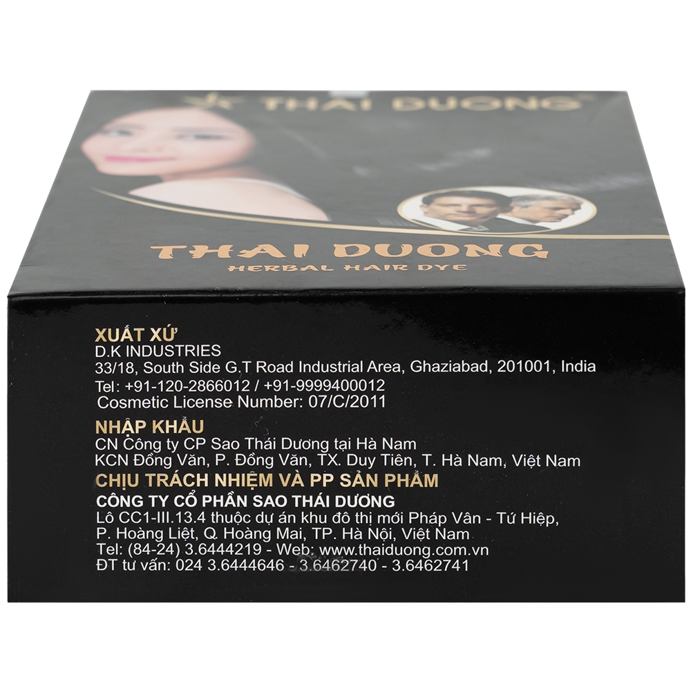 Hình ảnh Nhuộm tóc dược liệu Thái Dương nhuộm phần tóc bạc (5 gói)