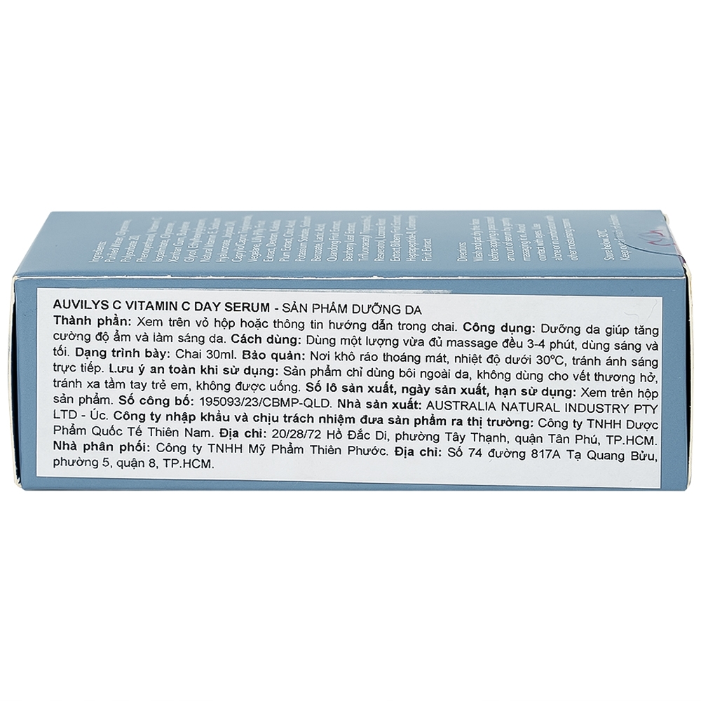 Hình ảnh Serum Auvilys C Vitamin C 30ml Auvi Nature dùng ban ngày, dưỡng da, tăng cường độ ẩm, sáng da